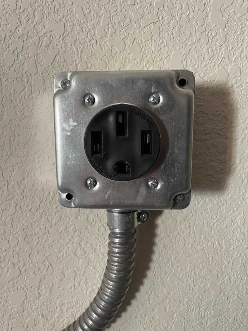 NEMA 14-50 outlet installed for Smart Home Electrical in Kings Park