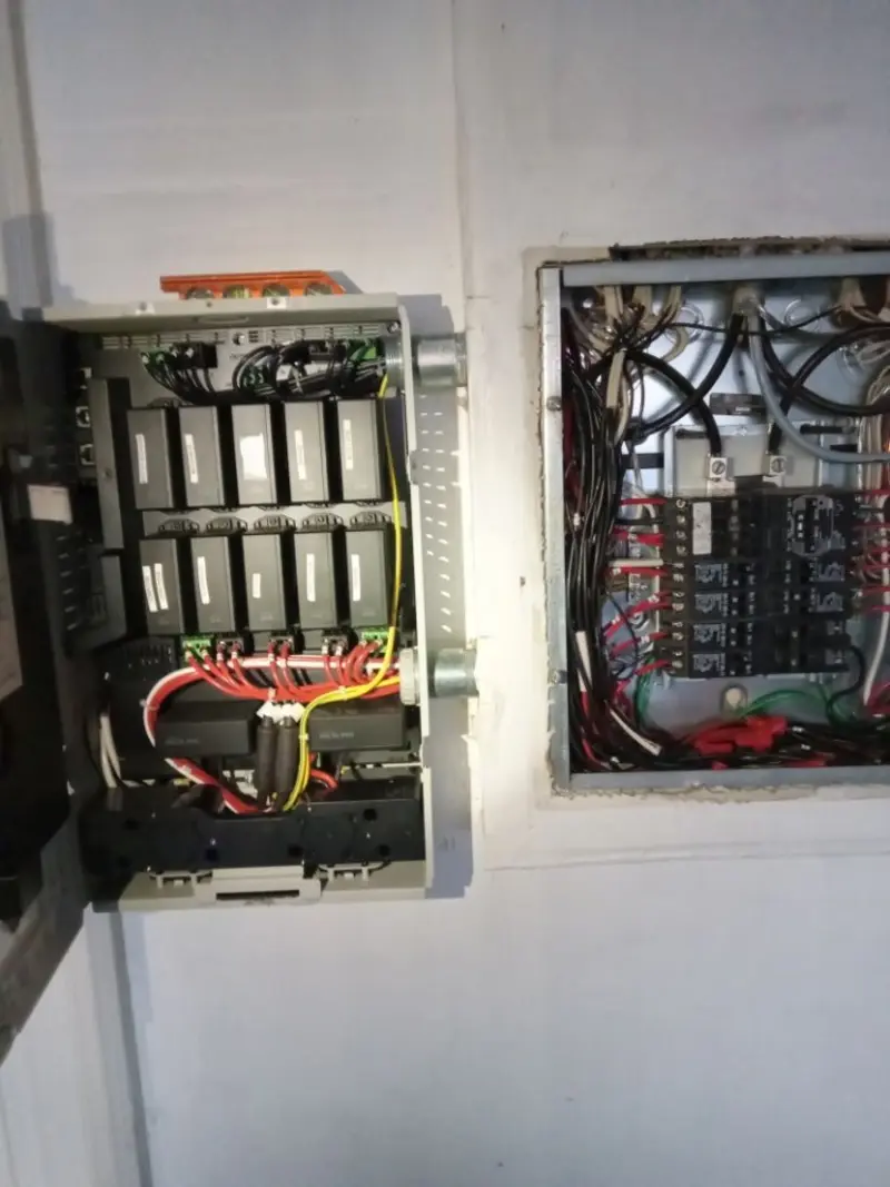 Electrical panel upgrade completed for Security Camera Wiring in Kings Park